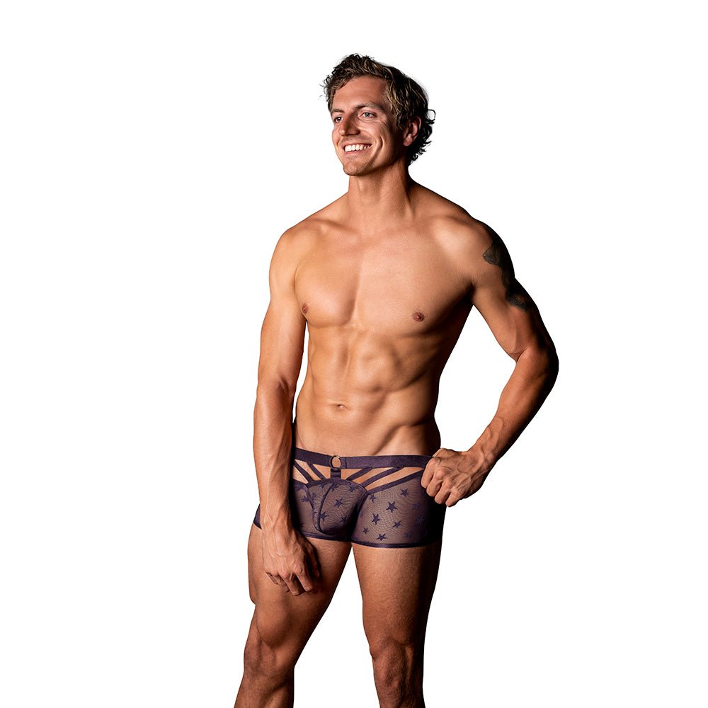 male-power-love-star-short-with-ring-purple-xl Male Power Love Star Short with Ring Purple XL - Image 1