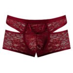 Male Power Lucifer Cutout Short Burgundy L - Image 4