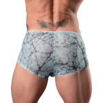 Male Power Marble Mesh Micro Mini Short Silver Blue S - Image 3