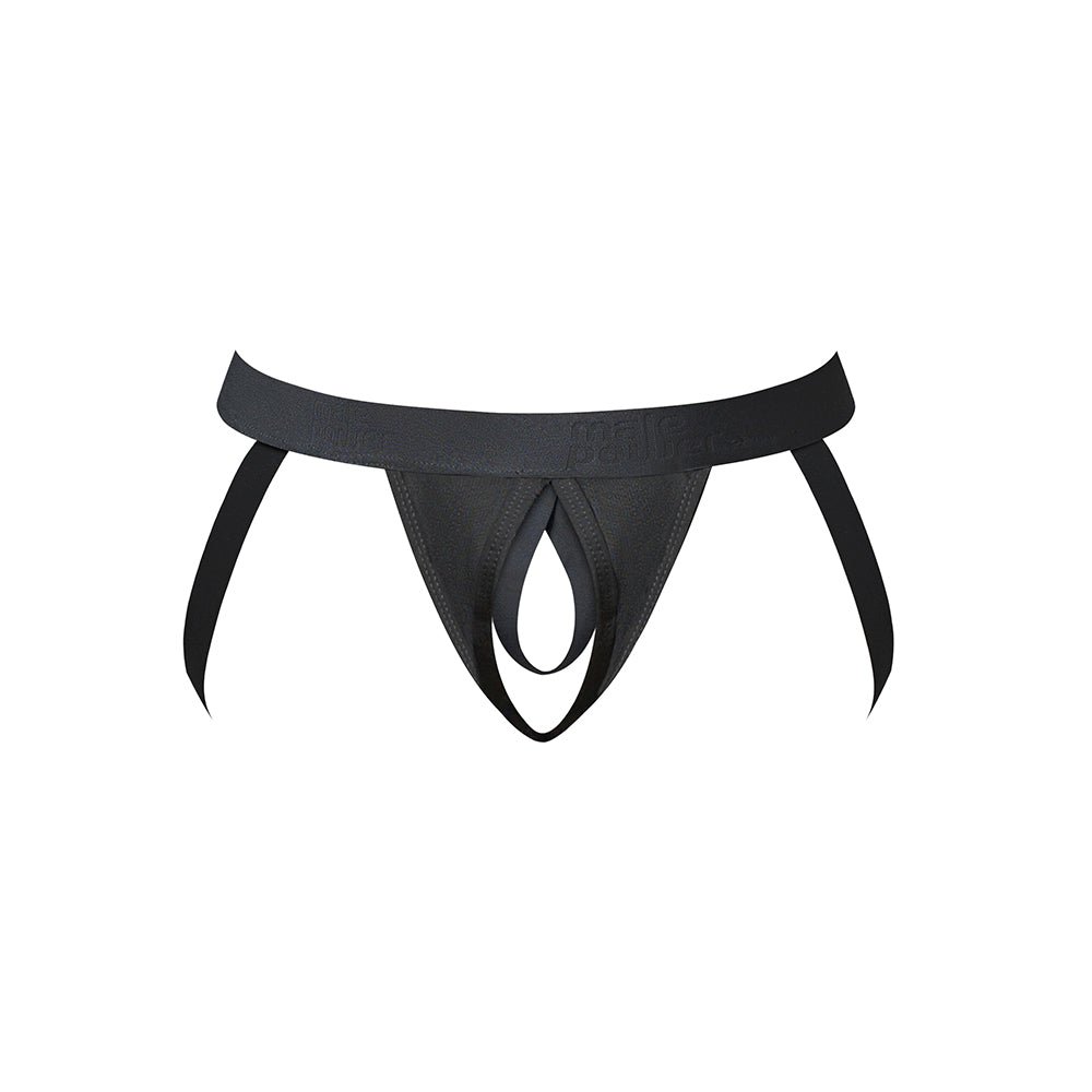 male-power-open-ended-jock-open-black-lxl Male Power Open Ended Jock Open Black L/XL - Image 1