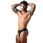 Male Power Open Ended Thong Open Black L/XL - Image 3
