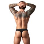 Male Power Open Ended Thong Open Black S/M - Image 4