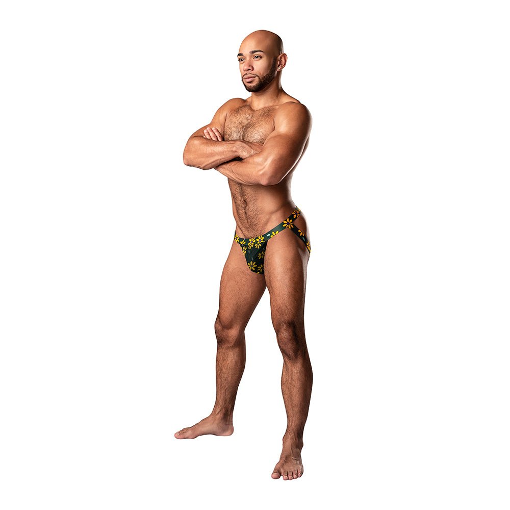 male-power-petal-power-jock-daisy-print-sm Male Power Petal Power Jock Daisy Print S/M - Image 1