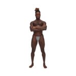 Male Power Sexagon Posing Strap Gray O/S - Image 2