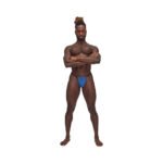 Male Power Sexagon Posing Strap Royal Blue O/S - Image 2