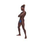 Male Power Sexagon Posing Strap Royal Blue O/S - Image 3