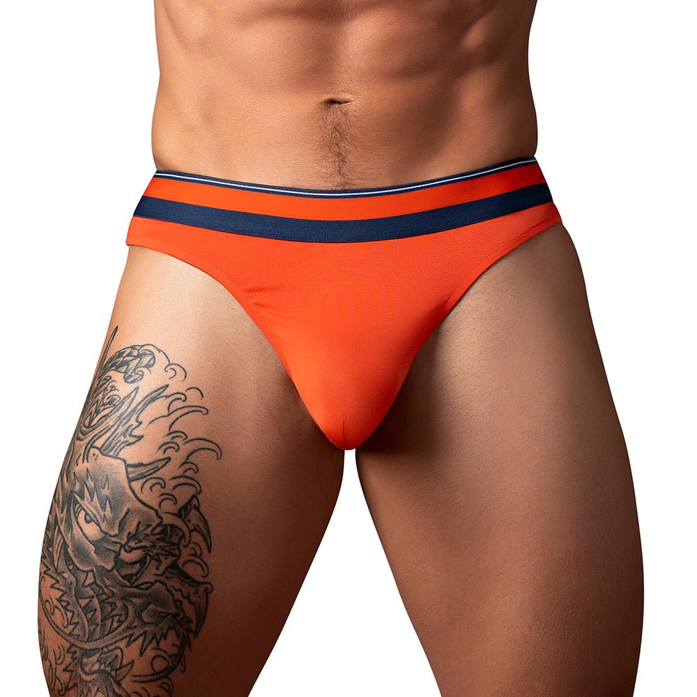 male-power-soo-comfy-thong-orange-lxl Male Power Soo Comfy Thong Orange L/XL - Image 1
