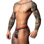 Male Power Soo Cumfy Jock – Navy/Orange, S/M - Image 2