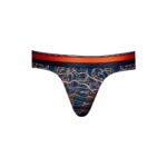 Male Power Soo Cumfy Thong – Navy/Orange, S/M - Image 3