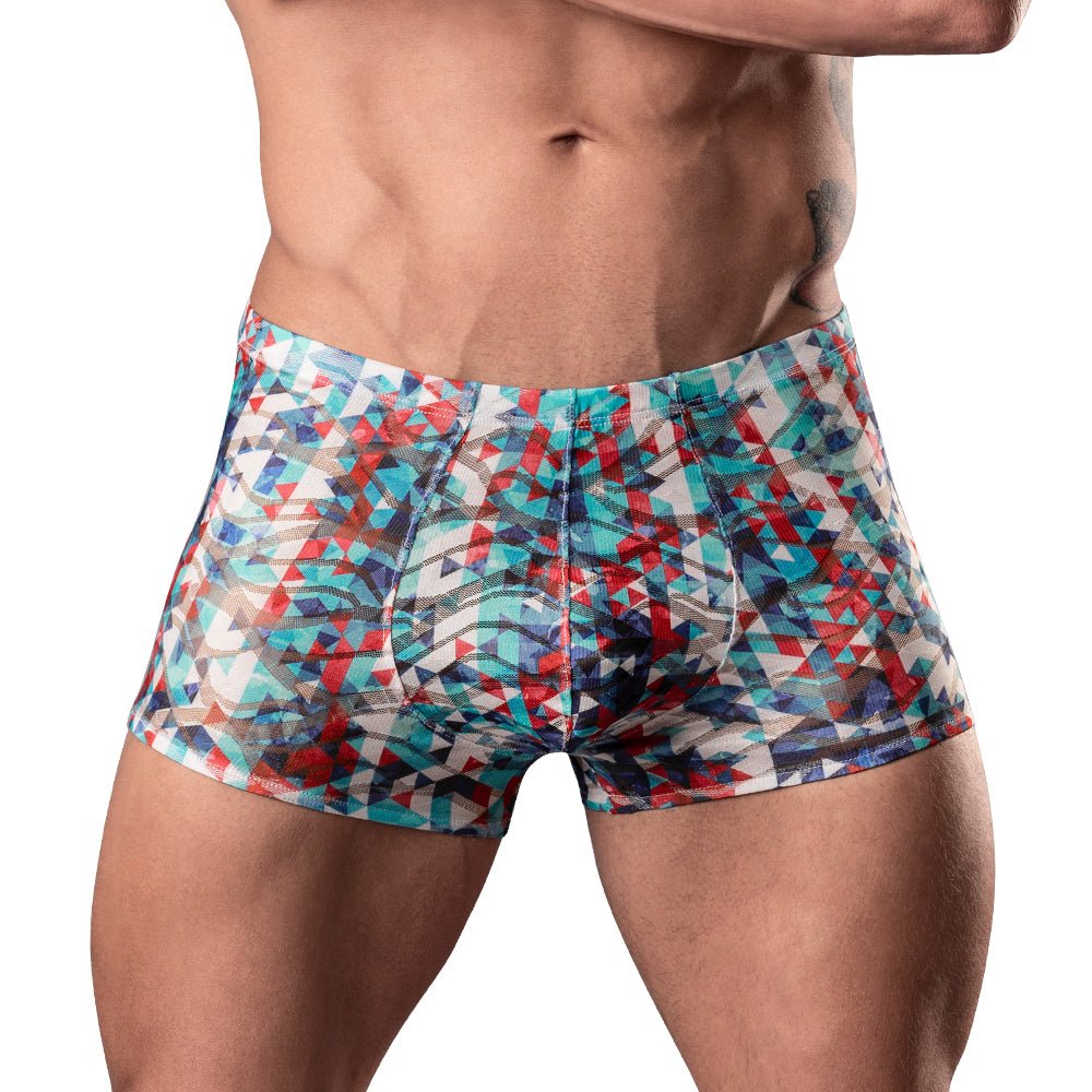 male-power-your-lace-or-mine-pouch-short-geometric-s Male Power Your Lace Or Mine Pouch Short Geometric S - Image 1