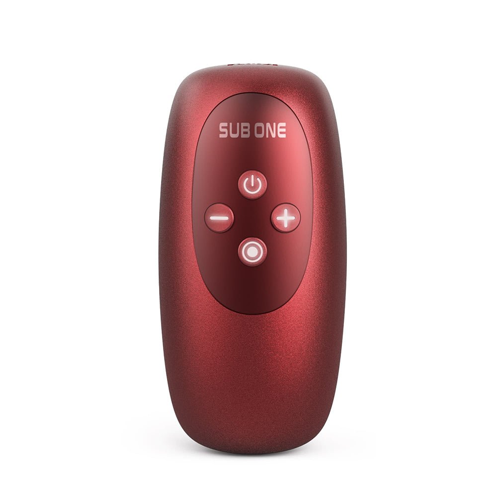 man-wan-sub-one-tapping-stimulator-velvet-red MAN WAN Sub One Tapping Stimulator Velvet Red - Image 1