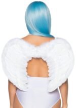 Marabou Trimmed Feather Wings - White - Image 2