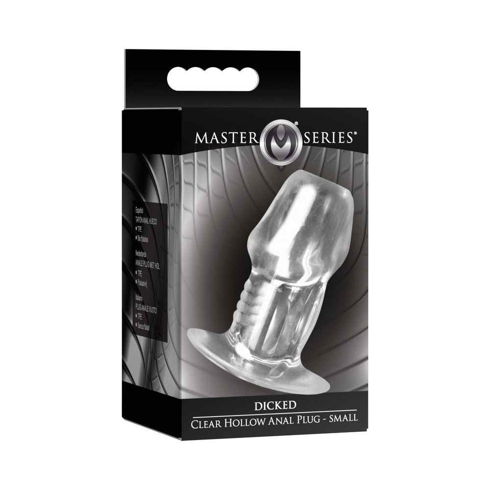 master-series-dicked-clear-hollow-anal-plug-small Master Series Dicked Clear Hollow Anal Plug Small - Image 1