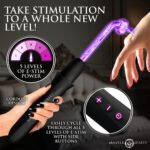 Master Series Elektrawand Rechargeable E-Stim Wand with Attachments Black - Image 4