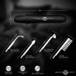 Master Series Elektrawand Rechargeable E-Stim Wand with Attachments Black - Image 7