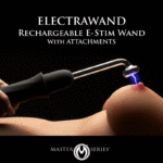 Master Series Elektrawand Rechargeable E-Stim Wand with Attachments Black - Image 8