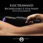 Master Series Elektrawand Rechargeable E-Stim Wand with Attachments Black - Image 9