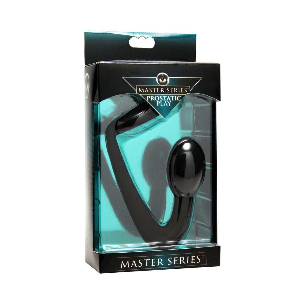 master-series-explorer-silicone-cock-ring-and-prostate-plug-black Master Series Explorer Silicone Cock Ring and Prostate Plug Black - Image 1