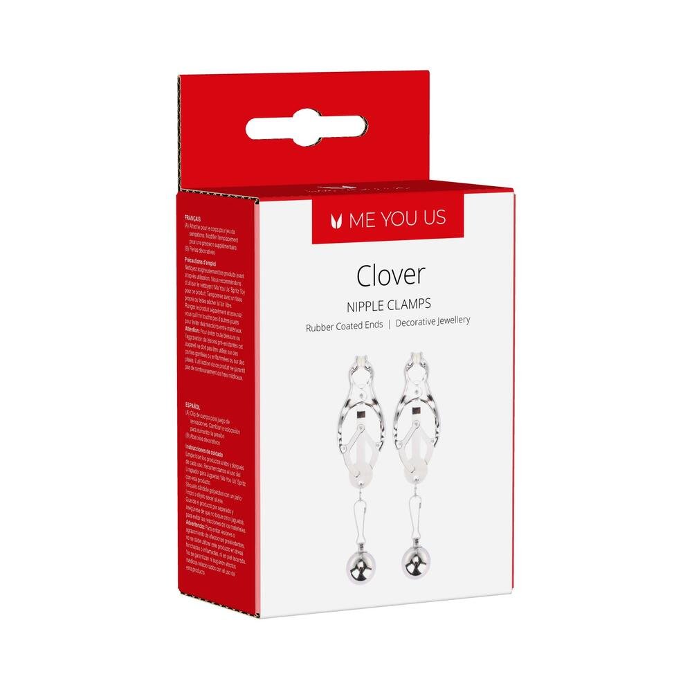 me-you-us-clover-nipple-clamp-silver Me You Us Clover Nipple Clamp Silver - Image 1