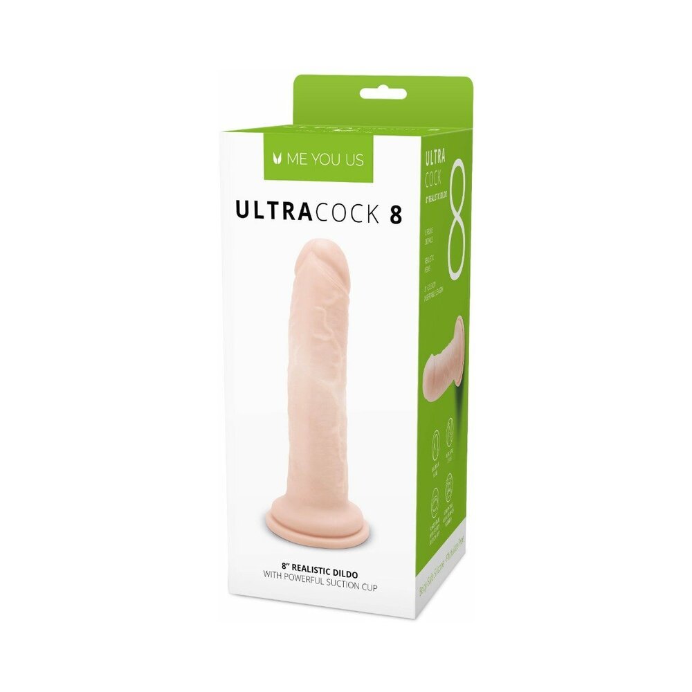 me-you-us-ultra-cock-8-in-realistic-dildo-vanilla Me You Us Ultra Cock 8 in. Realistic Dildo Vanilla - Image 1