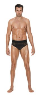 Men's Mesh and Lycra Jock Strap - Large/xlarge - Black - Image 2