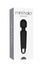 Mini Halo Midnight Black Rechargeable Wand Vibrator
