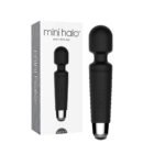 Mini Halo Midnight Black Rechargeable Wand Vibrator - Image 6