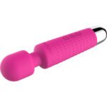 Mini Halo Pink Rechargeable Wand Vibrator with Bendable Neck - Image 5