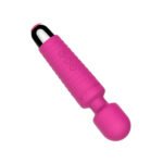 Mini Halo Pink Rechargeable Wand Vibrator with Bendable Neck - Image 6