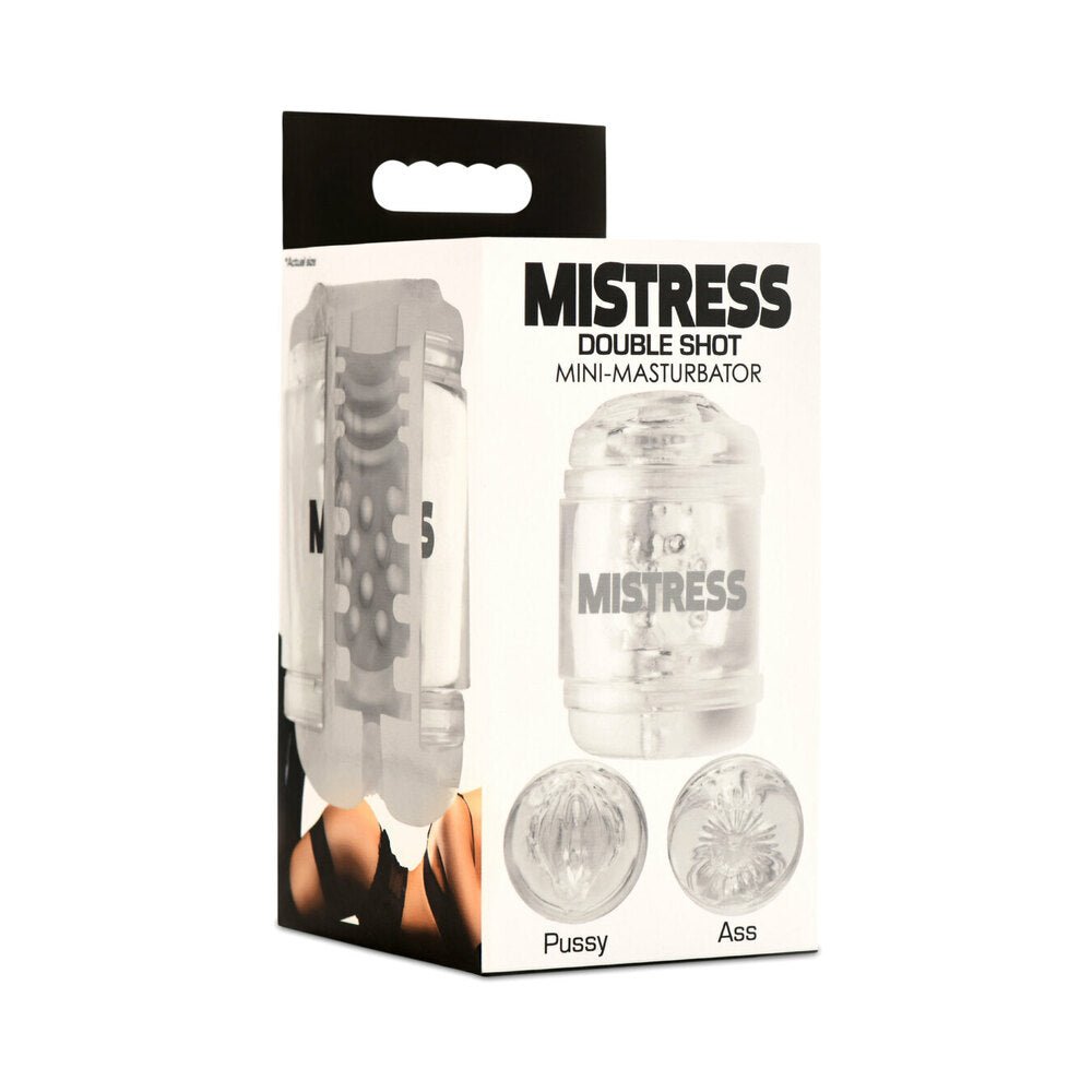 mistress-double-shot-pussy-and-ass-mini-masturbator-clear Mistress Double Shot Pussy and Ass Mini Masturbator Clear - Image 1