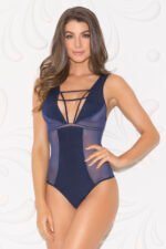 Mixed Media Teddy - One Size - Navy Blue