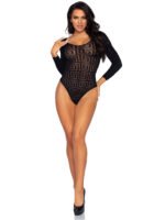 Mosaic Snap Crotch Bodysuit - One Size - Black - Image 3