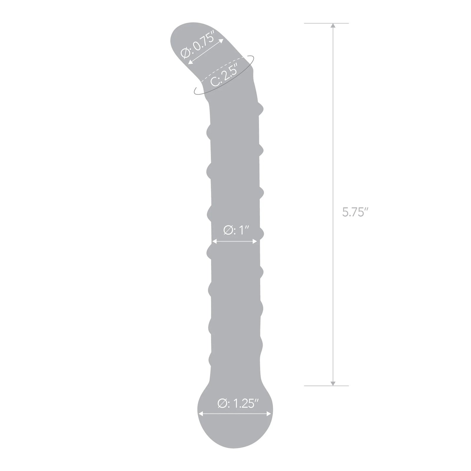 mr-swirly-65-inch-g-spot-glass-dildo Mr. Swirly 6.5 Inch G-Spot Glass Dildo - Image 1