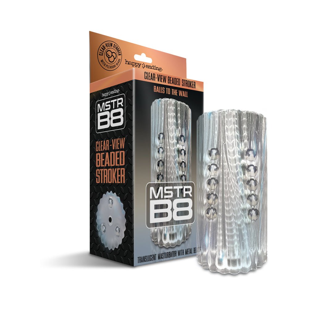mstr-b8-clear-view-beaded-stroker-balls-to-the-wall MSTR B8 Clear-View Beaded Stroker Balls to the Wall - Image 1