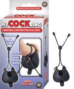 My Cock Ring Vibrating Scrotum Pouch & Cinch -  Black - Image 3