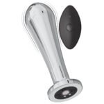 Nasstoys Ass-Sation Remote Vibrating Metal Anal Bulb Silver - Image 2