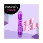 Naturally Yours Bump n'' Grind Textured Slimline Vibrator Purple - Image 5