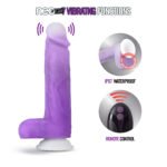 Neo Elite - Encore - 8 Inch Vibrating Dildo Purple - Image 6