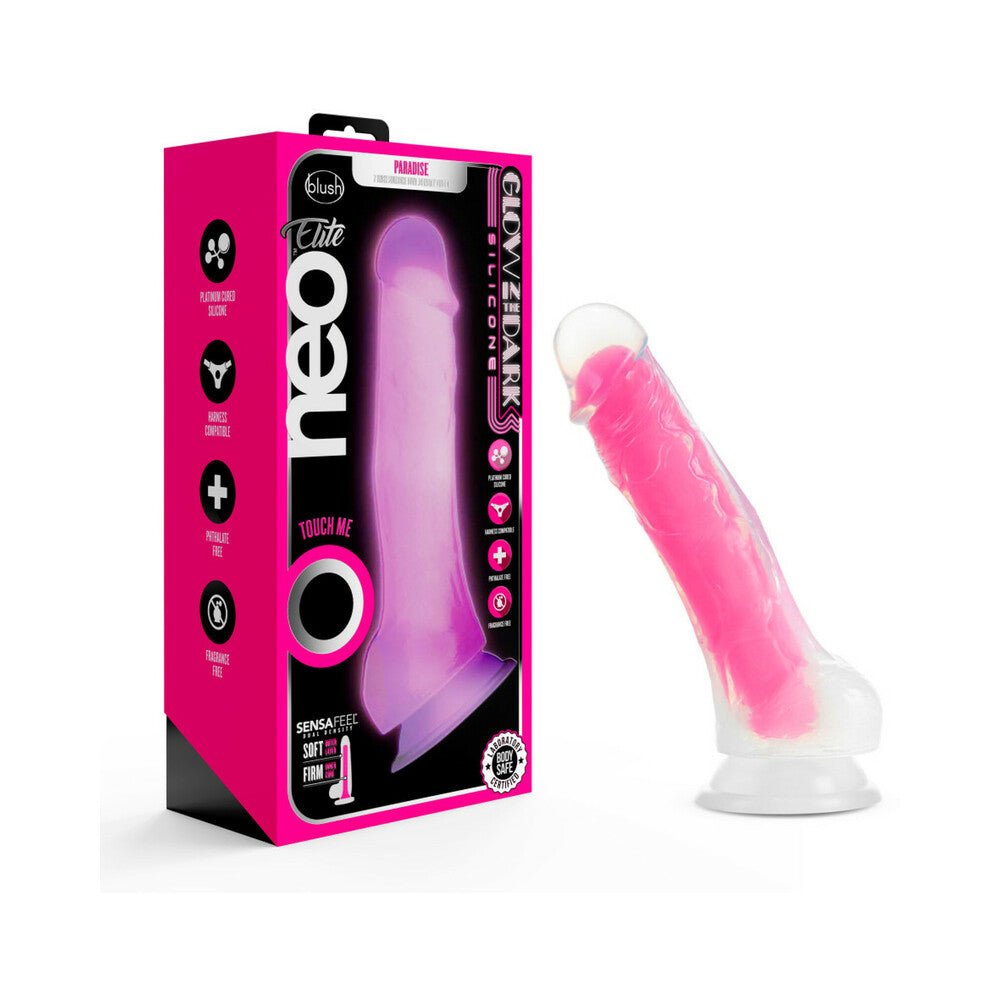 neo-elite-glow-in-the-dark-viper-7-in-dual-density-dildo-neon-pink Neo Elite Glow in the Dark Viper 7 in. Dual-Density Dildo Neon Pink - Image 1