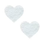 Neva Nude Pasty Heart Lace White