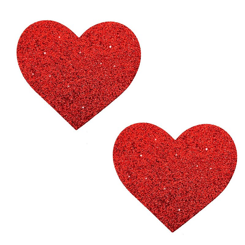 neva-nude-pasty-hearts-glitter-red Neva Nude Pasty Hearts Glitter Red - Image 1