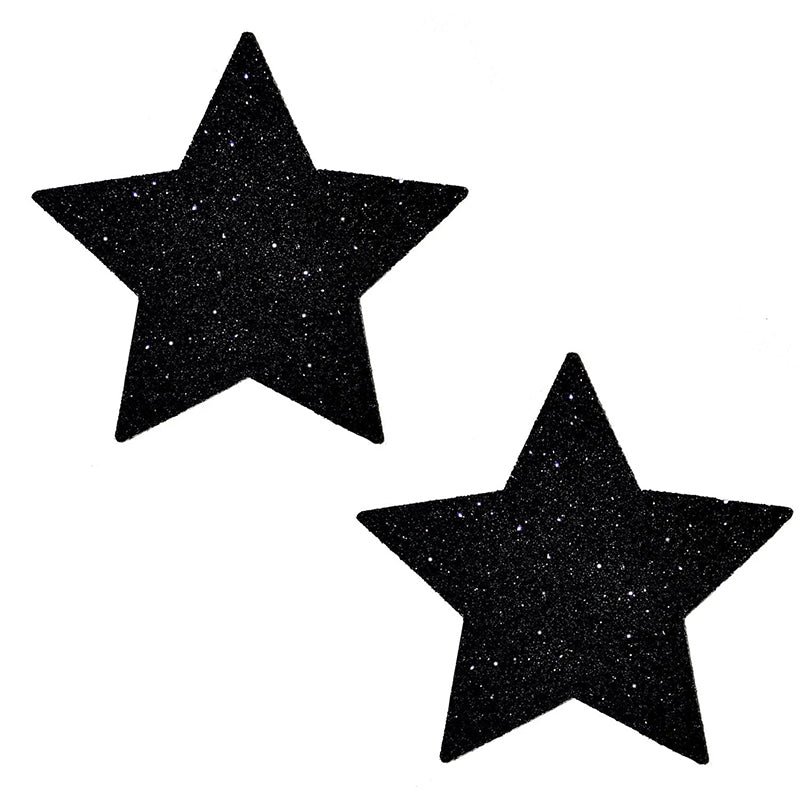neva-nude-pasty-star-glitter-black Neva Nude Pasty Star Glitter Black - Image 1