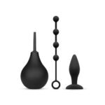 Nexus Anal Beginner Kit with Douche, Silicone Beads, Small Silicone Butt Plug Black - Image 2