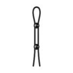 Nexus Forge Adjustable Silicone Cock and Ball Lasso Ring Black - Image 2