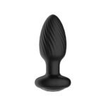 Nexus Tornado Rechargeable Remote-Controlled Rotating & Vibrating Textured Silicone Anal Plug Black - Image 3