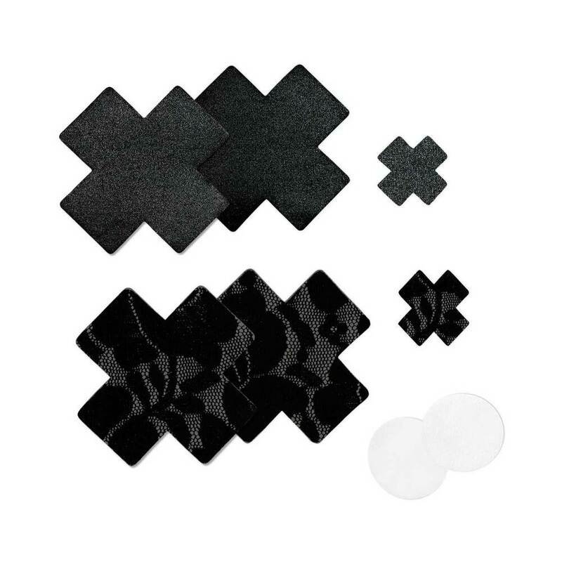 nippies-basic-black-crosses-pasties-size-c Nippies Basic Black Crosses Pasties Size C - Image 1