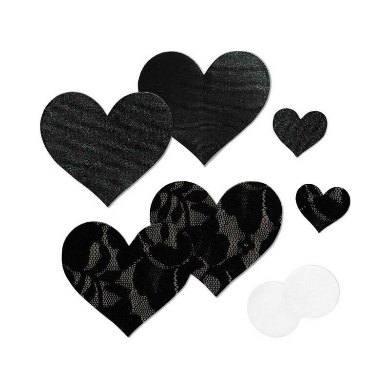 nippies-basic-black-hearts-pasties-size-c Nippies Basic Black Hearts Pasties Size C - Image 1
