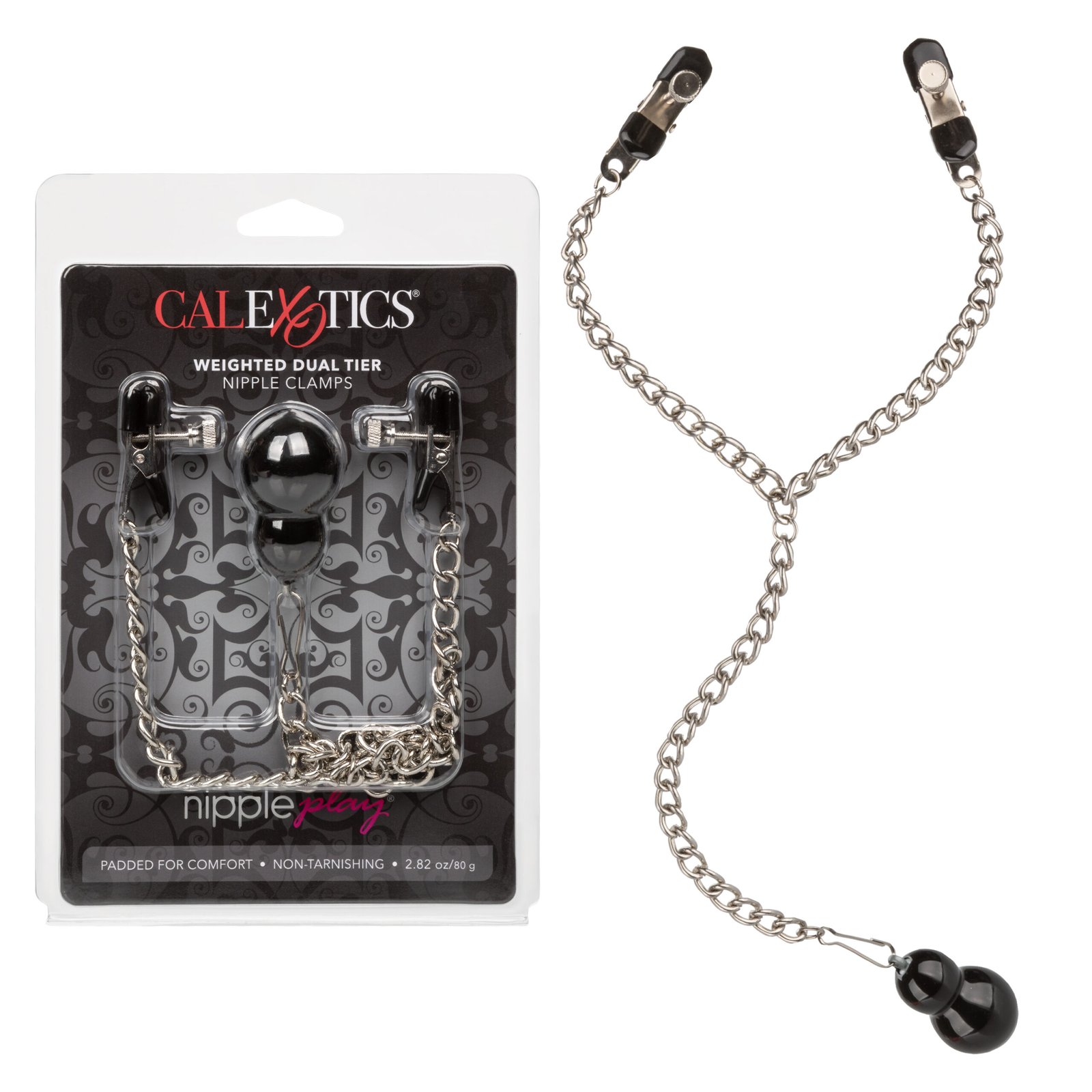 nipple-play-weighted-dual-tier-nipple-clamps Nipple Play Weighted Dual Tier Nipple Clamps - Image 1