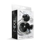 NIXIE Metal Butt Plug & Furry Handcuff Set Medium Black - Image 6