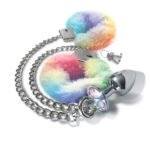 NIXIE Metal Butt Plug & Furry Handcuff Set Medium Unicorn - Image 3